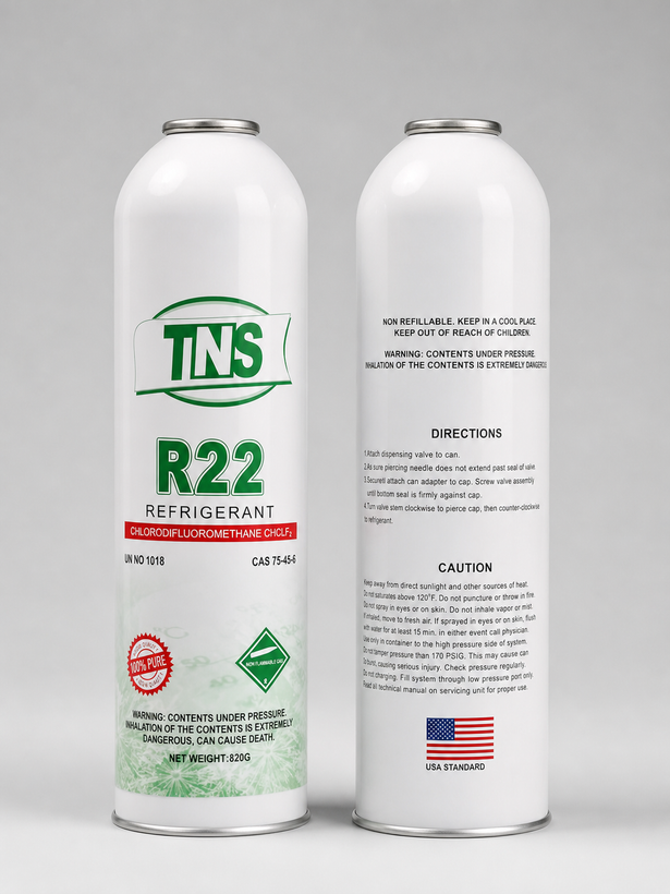 گاز R22 یک کیلویی برندTNS مورد تایید اروپا